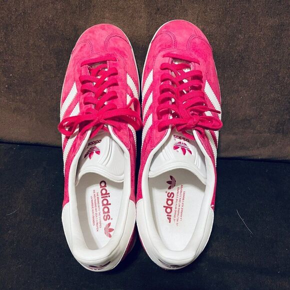 adidas Gazelle Collage Burgundy Suede White Worn Once B41645 2021 11 US 10.5 UK - Picture 6 of 7